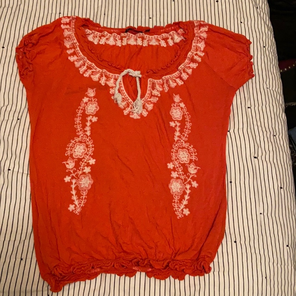 Orange cotton summer shirt
